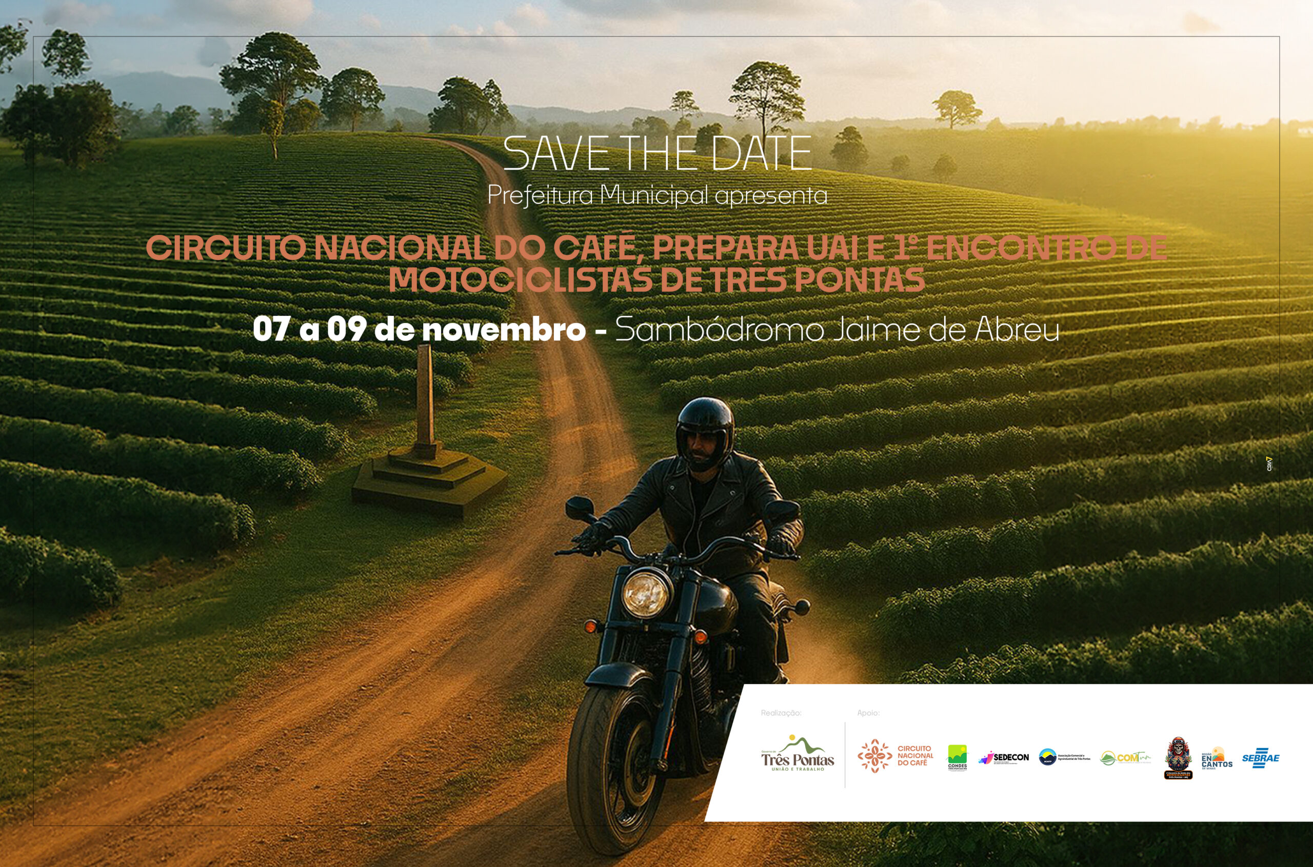 TRÊS PONTAS SEDIARÁ O PRIMEIRO ENCONTRO DA UNIÃO DOS MOTOCICLISTAS