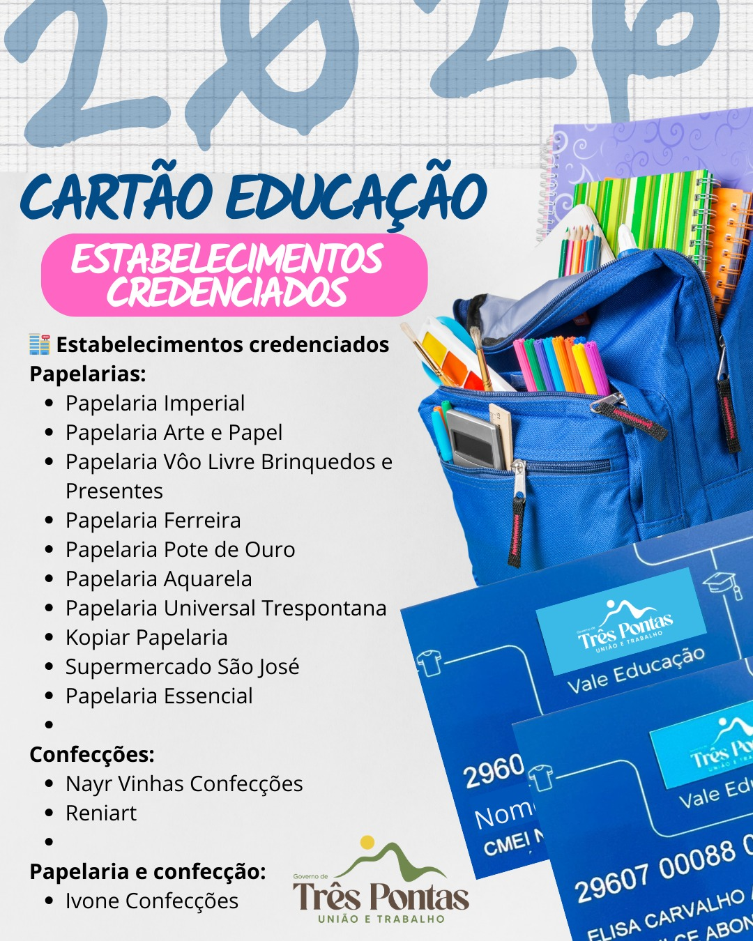 Cartão Educação: crédito está disponível para alunos que já possuem o cartão; novas matrículas receberão em fevereiro