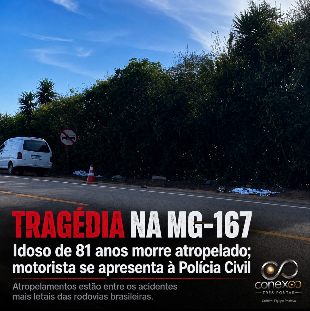 TRAGÉDIA NA MG-167: IDOSO MORRE ATROPELADO E ACENDE ALERTA PARA UMA DAS MAIORES CAUSAS DE MORTES NAS RODOVIAS BRASILEIRAS