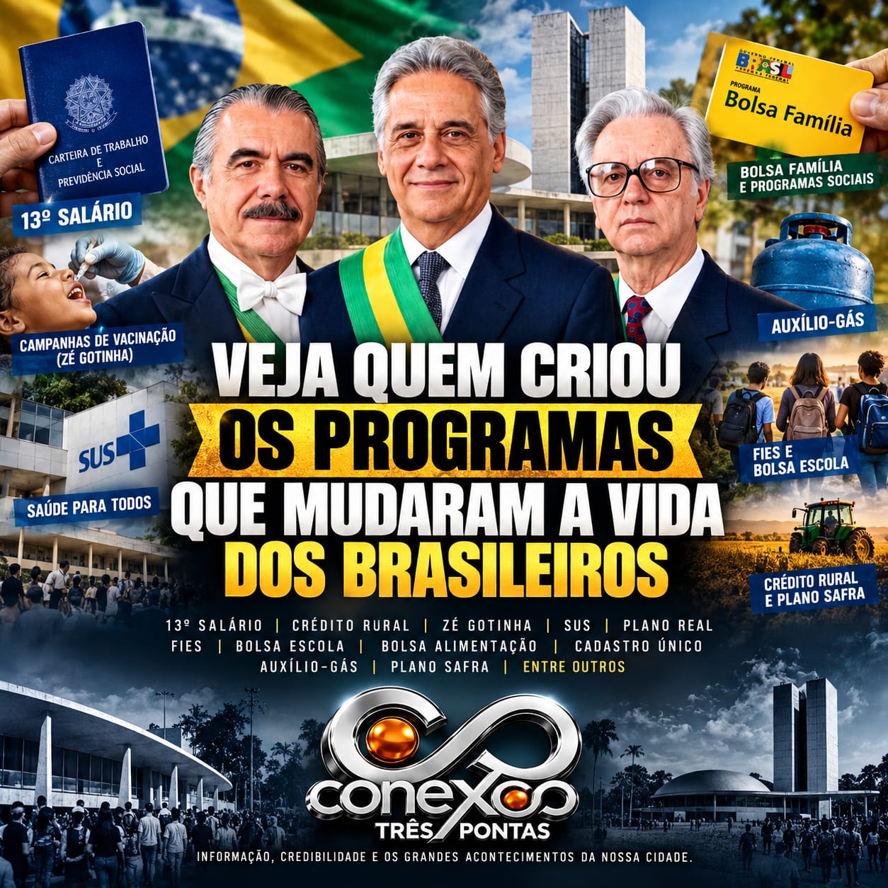 DO 13º SALÁRIO AO SUS E AO BOLSA FAMÍLIA: CONHEÇA AS POLÍTICAS QUE MARCARAM A HISTÓRIA DO BRASIL!